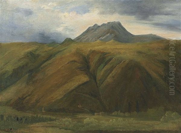 Vue Presumee Du Puy De Sancy Oil Painting by Theodore Rousseau