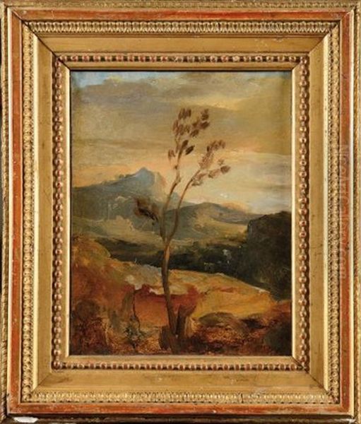 Arbre Dans Un Paysage D'auvergne Oil Painting by Theodore Rousseau