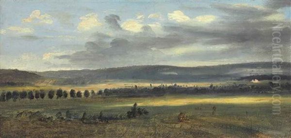 Paysage Panoramique Oil Painting by Theodore Rousseau