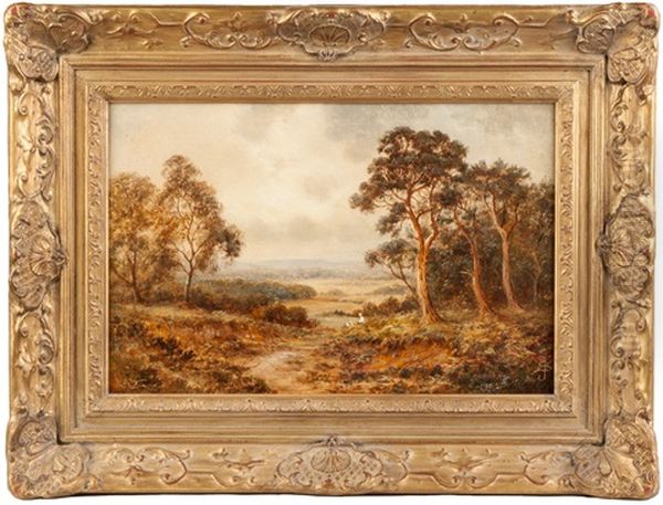 Two Landscapes Oil Painting by Theodore Rousseau