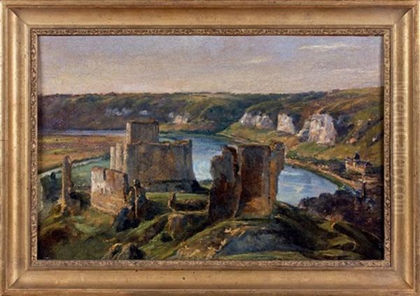 Le Chateau Gaillard Aux Andelys Oil Painting by Theodore Rousseau