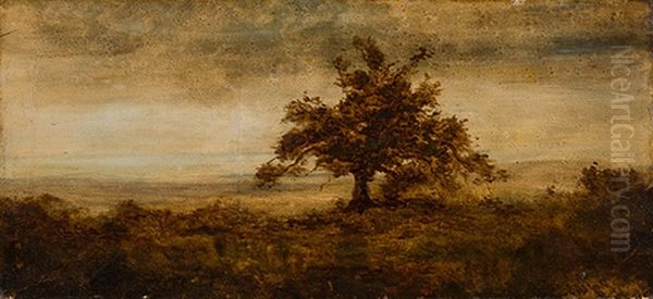 Weite Landschaft Mit Baum Oil Painting by Theodore Rousseau