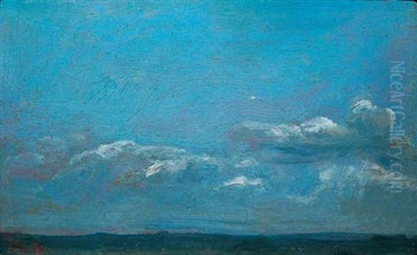 Etude De Ciel (study) Oil Painting by Theodore Rousseau