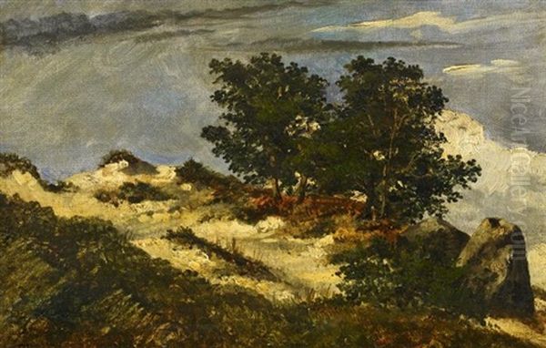 Landschafts (study) Oil Painting by Theodore Rousseau