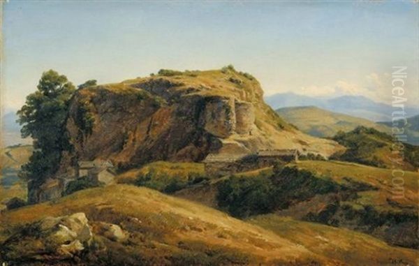 Paysage Vallonne, Auvergne Oil Painting by Theodore Rousseau