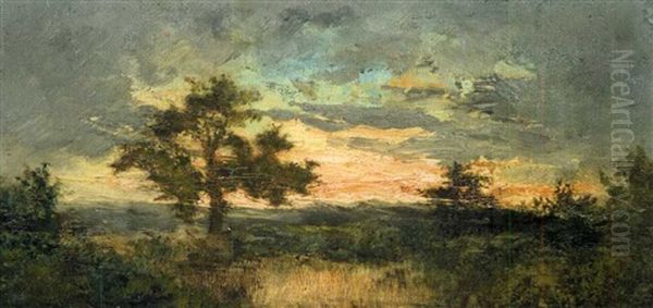 Mare A Barbizon Oil Painting by Theodore Rousseau