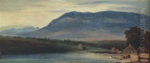 La Saleve Et L'arve Pres De Geneve Oil Painting by Theodore Rousseau