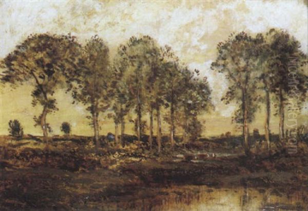 Arbres Dans La Plaine by Theodore Rousseau