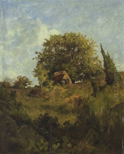 Wiesenhang Oil Painting by Theodore Rousseau