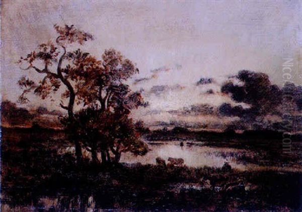 Paysage De Sologne Oil Painting by Theodore Rousseau