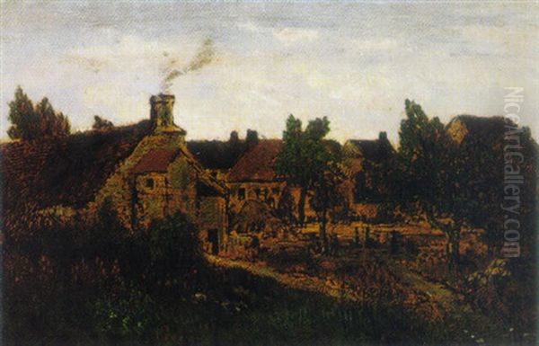 A Garden In Barbizon Oil Painting by Theodore Rousseau