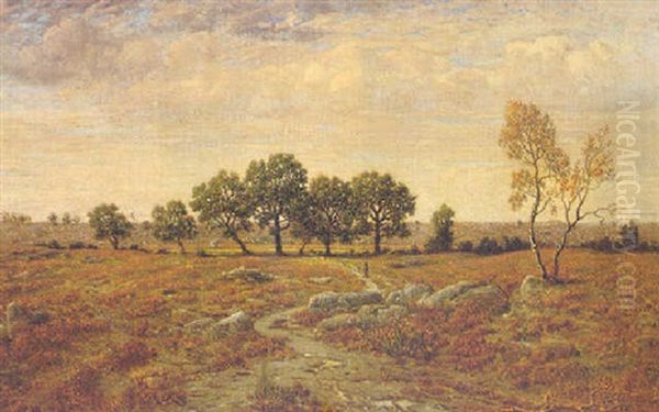 Lande De La Glandee, Forest Of Fontainebleau Oil Painting by Theodore Rousseau