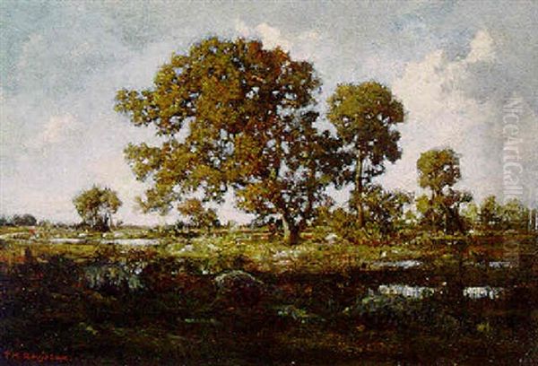 La Mare Aux Viperes En Foret De Fontainebleau Oil Painting by Theodore Rousseau