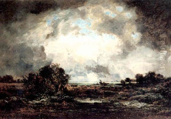 Paysage Orageux Oil Painting by Theodore Rousseau