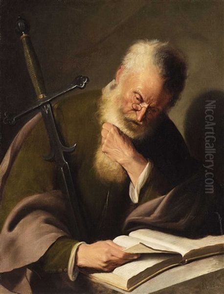 The Apostle Paul Oil Painting by Jacques des Rousseaux