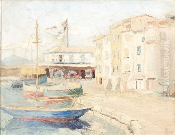 Village Mediterraneenne Oil Painting by Alphonse Roussel