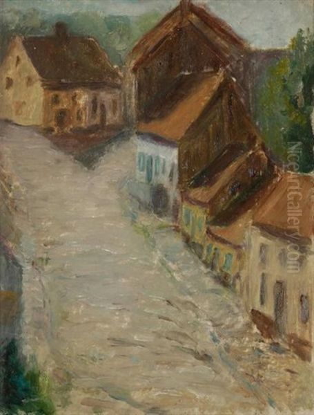 Rue Du Village Oil Painting by Charles Emmanuel Joseph Roussel