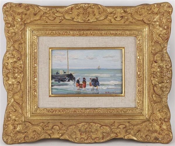 Bord De Mer, Paysages Animes (6 Works) Oil Painting by Charles Emmanuel Joseph Roussel