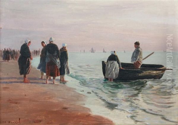 Le Retour De Peche by Charles Emmanuel Joseph Roussel