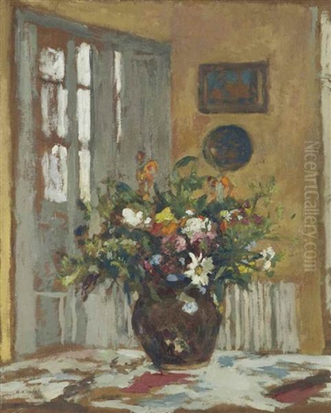 Nature Morte Au Bouquet De Fleurs Oil Painting by Ker Xavier Roussel