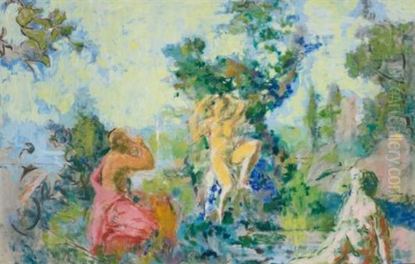 La Fontaine De Jouvence Oil Painting by Ker Xavier Roussel