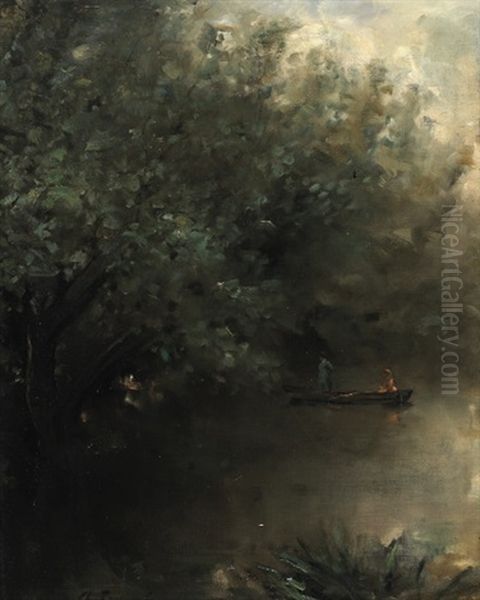 A Day On The River Oil Painting by Theodore Casimir Roussel