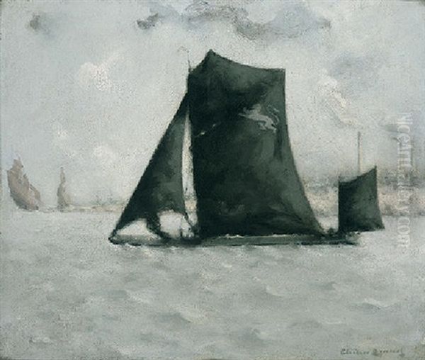 The Black Sail Oil Painting by Theodore Casimir Roussel