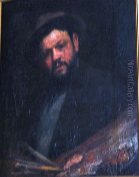 Portrait De Montagne Oil Painting by Lucien Roustan