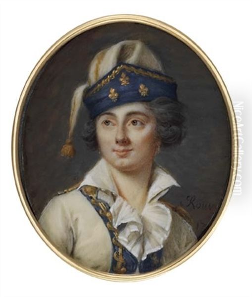 Louis-marie Dulieu De Chenevoux In The Uniform Of The Regiment Du Roy Infanterie Oil Painting by Pierre Rouvier