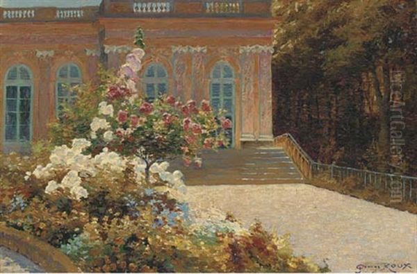 Les Roses De Trianon, Versailles Oil Painting by George Roux