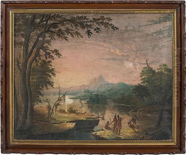 Indian Landscape Oil Painting by Sala Bosworth