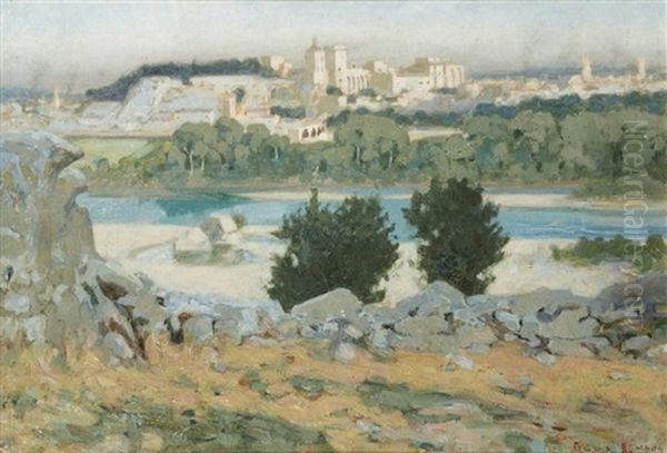 Avignon Oil Painting by Antonin Marius Auguste Roux-Renard