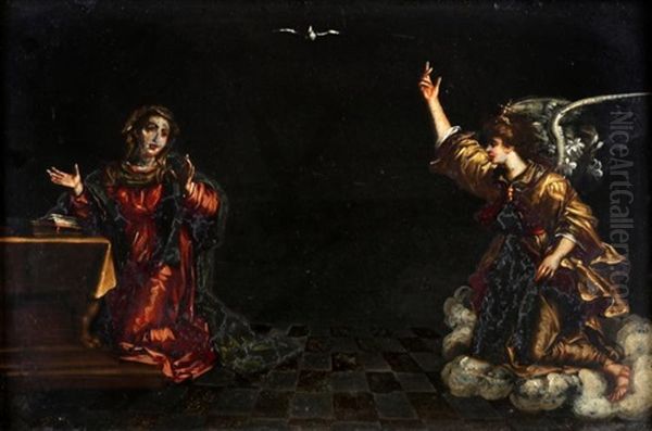 Annunciation Oil Painting by Giovanni Battista Rovedata