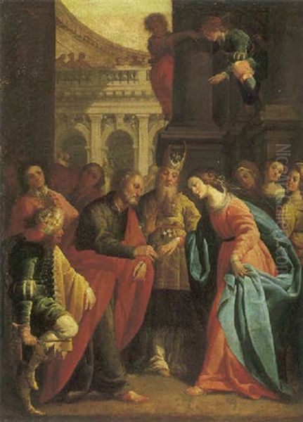 Sposalizio Della Vergine Oil Painting by Giovanni Battista della Rovere