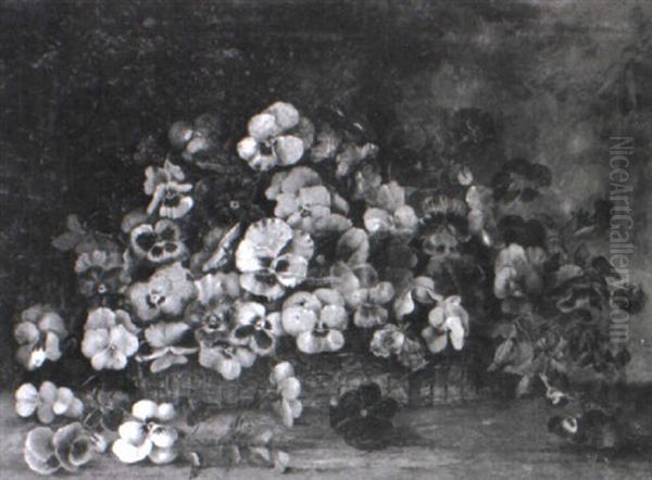 Basket Of Pansies by Marian Ellis Rowan