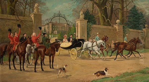 El Paseo Oil Painting by George Derville Rowlandson