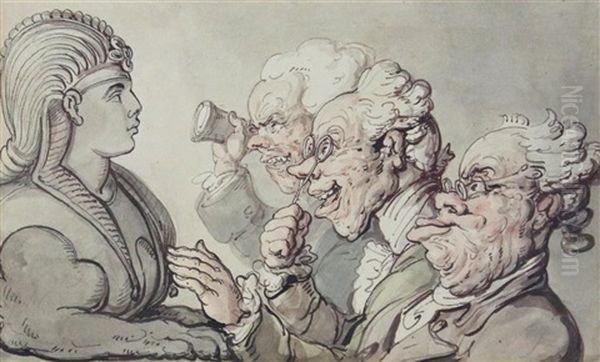 The Antiquaries Oil Painting by Thomas Rowlandson