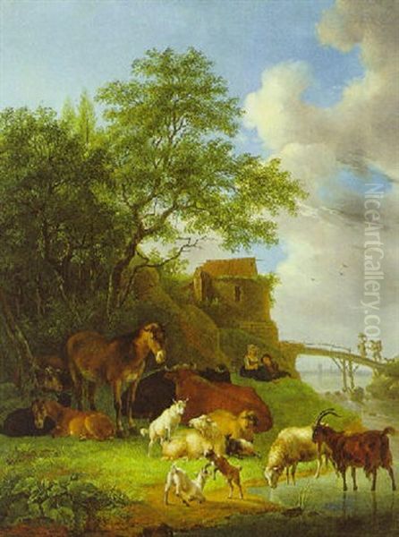 Pastorale Oil Painting by Jean-Baptiste De Roy