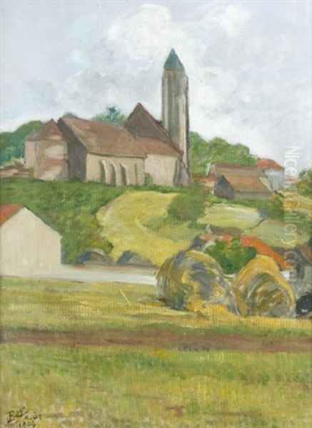 L'eglise De Village Oil Painting by Louis Georges Eleonor Roy