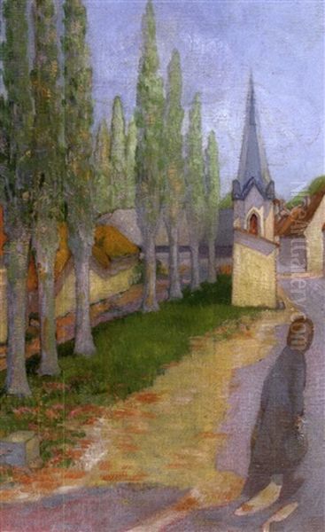 Hommage Au Depart De Gauguin Oil Painting by Louis Georges Eleonor Roy