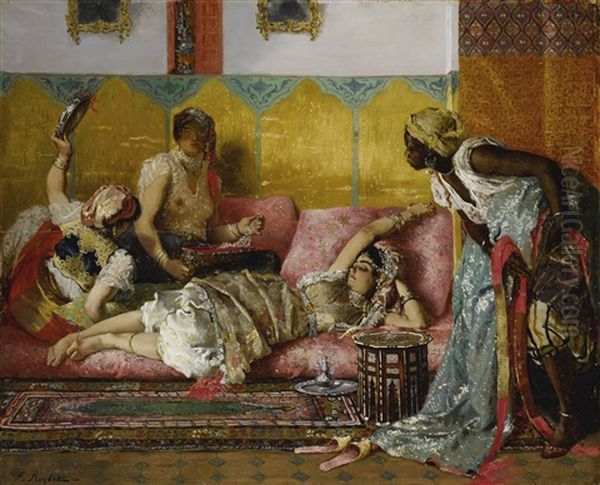 The Favorite Of The Harem Oil Painting by Ferdinand Victor Leon Roybet