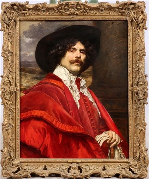 The Red Cavalier Oil Painting by Ferdinand Victor Leon Roybet