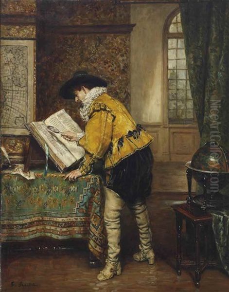 An Interesting Read Oil Painting by Ferdinand Victor Leon Roybet