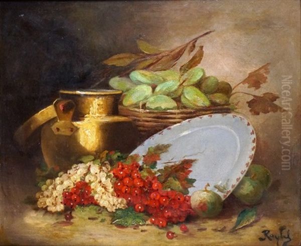 Nature Morte Aux Raisins Oil Painting by Ferdinand Victor Leon Roybet