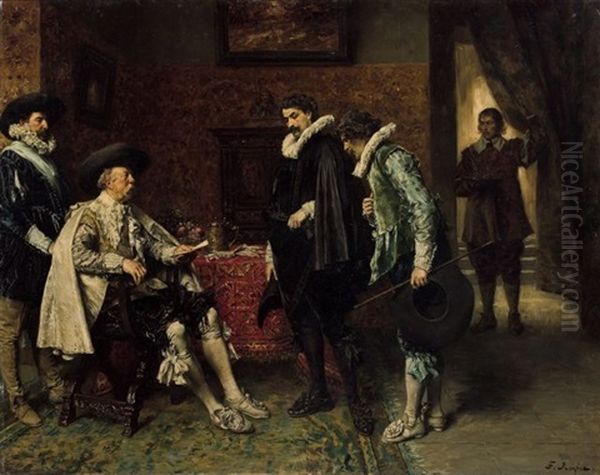 La Presentation Oil Painting by Ferdinand Victor Leon Roybet