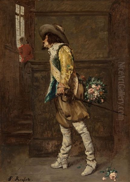 A Hopeful Suitor Oil Painting by Ferdinand Victor Leon Roybet