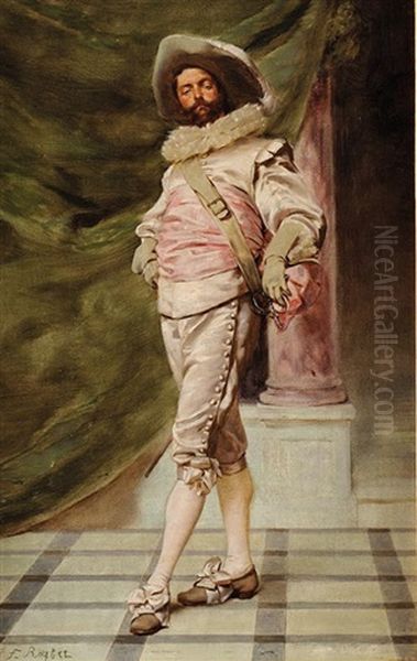 Portrait De Gentilhomme Du 17eme Siecle Oil Painting by Ferdinand Victor Leon Roybet