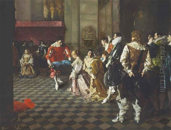 Benediction A La Cour De France by Ferdinand Victor Leon Roybet