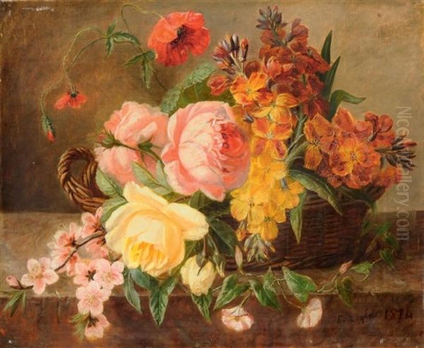 Fleurs Oil Painting by Ferdinand Victor Leon Roybet