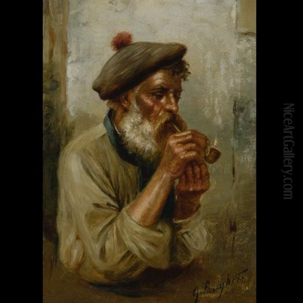 The Smoker Oil Painting by Ferdinand Victor Leon Roybet